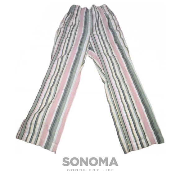 Sonoma Goods for Life | Comfy Stripped Flare Pants | Size Large - Picture 2 of 3